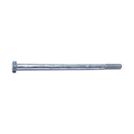 1/4-20 Hex Head Cap Screw, Hot Dipped Galvanized Steel, 5 In L, 100 PK